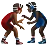 Men Wrestling: Medium-Dark Skin Tone, Dark Skin Tone