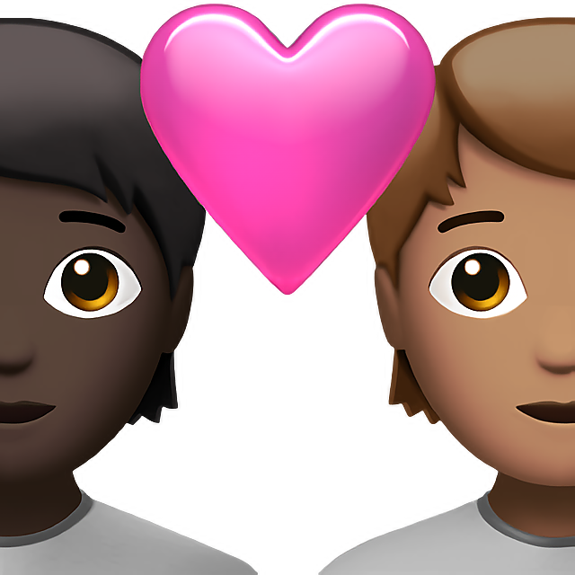 Couple With Heart: Person, Person, Dark Skin Tone, Medium Skin Tone