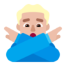Man Gesturing No: Medium-Light Skin Tone Emoji 🙅🏼‍♂️ image - Microsoft Classic 2D style