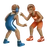 People Wrestling: Medium Skin Tone