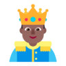 Prince: Medium-Dark Skin Tone Emoji 🤴🏾 image - Microsoft Classic 2D style