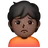 Person Frowning: Dark Skin Tone