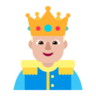 Prince: Medium-Light Skin Tone Emoji 🤴🏼 image - Microsoft Classic 2D style