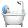 Person Taking Bath: Light Skin Tone Emoji 🛀🏻 image - Huawei Harmony OS style