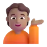 Person Tipping Hand: Medium Skin Tone Emoji 💁🏽 image - Microsoft 3D Fluent style