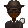 Man Detective: Dark Skin Tone Emoji 🕵🏿‍♂️ image - Emojidex style