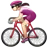 Woman Biking: Light Skin Tone