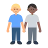 Men Holding Hands: Medium-Light Skin Tone, Medium-Dark Skin Tone Emoji 👨🏼‍🤝‍👨🏾 image - Tossface style