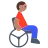 Man In Manual Wheelchair: Medium Skin Tone
