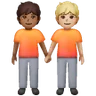 People Holding Hands: Medium-Dark Skin Tone, Medium-Light Skin Tone Emoji 🧑🏾‍🤝‍🧑🏼 image - Samsung style