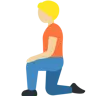 Person Kneeling: Medium-Light Skin Tone Emoji 🧎🏼 image - Twitter / X (Twemoji) style