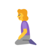 Woman Kneeling Emoji 🧎‍♀️ image - Microsoft Classic 2D style
