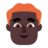 Man: Dark Skin Tone, Red Hair