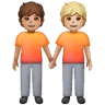 People Holding Hands: Medium Skin Tone, Medium-Light Skin Tone Emoji 🧑🏽‍🤝‍🧑🏼 image - Samsung style