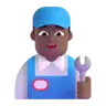 Man Mechanic: Medium-Dark Skin Tone Emoji 👨🏾‍🔧 image - Microsoft 3D Fluent style