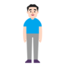 Man Standing: Light Skin Tone Emoji 🧍🏻‍♂️ image - Microsoft Classic 2D style