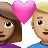 Couple With Heart: Woman, Man, Medium Skin Tone, Medium-Light Skin Tone