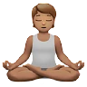 Person In Lotus Position: Medium Skin Tone Emoji 🧘🏽 image - Apple style