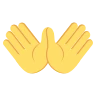 Signo de manos abiertas Emoji 👐 image - EmojiTwo style