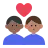 Couple With Heart: Man, Man, Medium-Dark Skin Tone, Medium Skin Tone