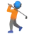 Person Golfing: Medium Skin Tone