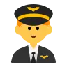 Man Pilot Emoji 👨‍✈️ image - Tossface style