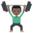 Person Lifting Weights: Dark Skin Tone