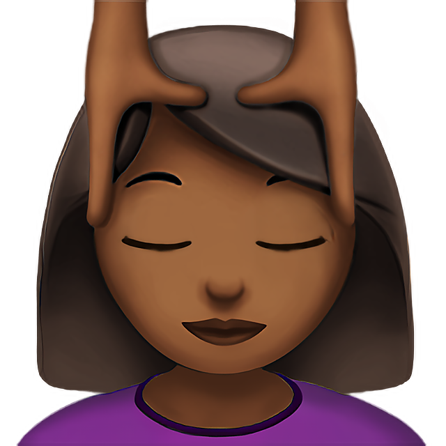 Woman Getting Massage: Medium-Dark Skin Tone