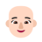 Woman: Light Skin Tone, Bald