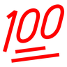 Emoji Száz pont szimbólum 💯 image - Docomo style