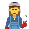Woman Factory Worker Emoji 👩‍🏭 image - Skype style