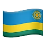 Flag: Rwanda Emoji 🇷🇼 image - Apple style