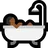 Person Taking Bath: Medium-Dark Skin Tone