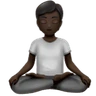 Person In Lotus Position: Dark Skin Tone Emoji 🧘🏿 image - Huawei Harmony OS style
