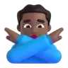 Man Gesturing No: Medium-Dark Skin Tone Emoji 🙅🏾‍♂️ image - Microsoft 3D Fluent style
