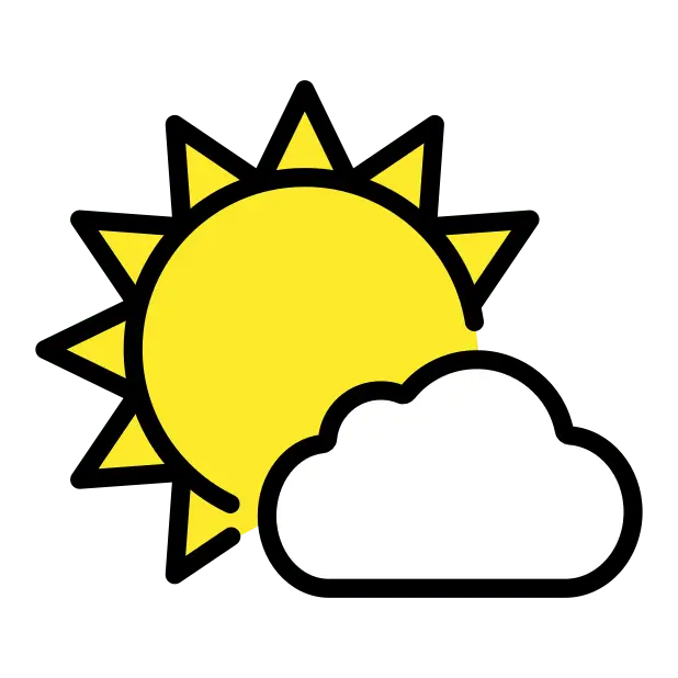 Soleil blanc et petit nuage