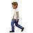Person Walking: Medium Skin Tone