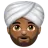 Person Wearing Turban: Medium-Dark Skin Tone