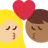 Kiss: Woman, Man, Medium-Light Skin Tone, Medium-Dark Skin Tone