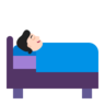 Person In Bed: Light Skin Tone Emoji 🛌🏻 image - Microsoft Classic 2D style