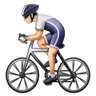 Person Biking: Light Skin Tone Emoji 🚴🏻 image - Huawei Harmony OS style