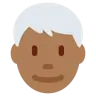 Man: Medium-Dark Skin Tone, White Hair Emoji 👨🏾‍🦳 image - Twitter / X (Twemoji) style