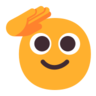 Salutująca Twarz Emoji 🫡 image - Microsoft Classic 2D style