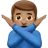 Man Gesturing No: Medium Skin Tone