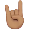 Sign Of The Horns: Medium Skin Tone Emoji 🤘🏽 image - Apple style
