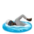 Person Swimming: Dark Skin Tone