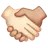 Handshake: Light Skin Tone, Medium-Light Skin Tone
