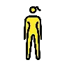 Woman Standing Emoji 🧍‍♀️ image - OpenMoji style