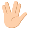 Vulcan Salute: Medium-Light Skin Tone Emoji 🖖🏼 image - EmojiTwo style