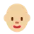 Woman: Medium-Light Skin Tone, Bald